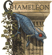 chameleon wine label